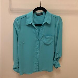 The Limited Aqua Button-Down Shirt